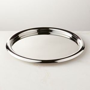 Plateau de service en argent poli avec poignée, plateau de luxe pour boissons, présentoir d'appoint pour table à manger et hôtellerie - Product Image 4