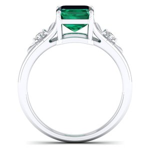 REYES High Quality 925 Sterling <b>Silver</b> Emerald Cut 2.5 Carat Emerald Gemstone Rings Luxury Moissanite Engagement Gift Jewelry - Product Image 4