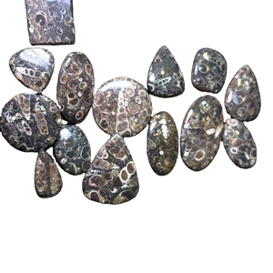 Cabujón de jaspe turtella natural pulido, mezcla de gemas de jaspe rhyolite en forma variada para la elaboración de joyas - Product Image 5