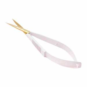 <b>Micro</b> Curved Blade Sharp Tip Stainless Steel Customized Eyelash Spring Scissors - Product Image 5