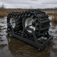Cadenas OTT para Skidder 710/45-22.5, Cadenas Forestales de Acero para Neumáticos, Cadenas Antideslizantes para Lodo y Nieve