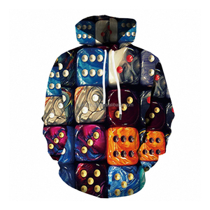 Sudadera con Capucha para Hombre, Modelo MSWMH85, con Estampado de Dados Ludo, Personalizada por Sublimación, 100% Poliéster, Antiencogimiento, Secado Rápido - Product Image 1