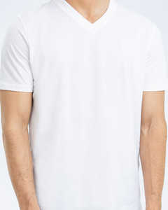 Camiseta de Verano para Hombre de Alto Rendimiento, Hecha a Medida, de Color Liso, con Cuello en V, Manga Corta y Corte Holgado - Product Image 3