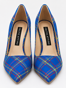 Zapatos de Tacón Alto Elegantes con Diseño Personalizado para Mujer, Estilo Escocés Tartán, Ideales para Bodas, Proveedor Mayorista OEM - Product Image 1