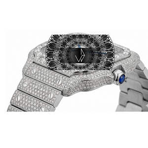 Montre mécanique de luxe Rolax pour femme, en alliage, style hip-hop glacé, avec cristaux de moissanite et diamants, design antique et tendance, qualité supérieure - Product Image 6