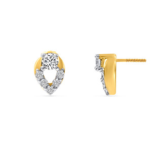 ต่างหูเพชรทรงหยดน้ำ All-Shine Czarina Diamond Studs ทองคำ 18K ประดับเพชรทรงกลมเพาะเลี้ยงในห้องปฏิบัติการ เครื่องประดับหรูหราทันสมัย - Product Image 4