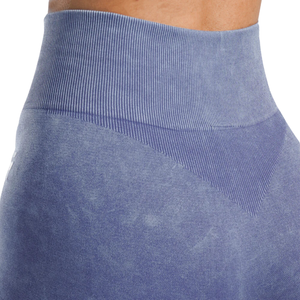 Leggings de yoga taille haute pleine longueur, couleur unie, taille élastique, sans couture, en Spandex et Polyester, pour femme - Product Image 6