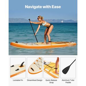 Tabla de Paddle Surf Inflable Ultraligera de EVA de 11.6 Pies x 35 Pulgadas x 6 Pulgadas de Ancho con Todos los Accesorios y Bomba Incluida para Surf - Product Image 4