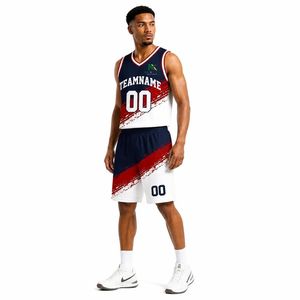 Conjunto de Uniforme de Baloncesto Personalizado para Hombre con Diseño de Pinceladas, Camiseta de Malla Sublimada y Pantalones Cortos, Ropa Deportiva para Equipo, Kit de Equipamiento para Juego, Venta OEM Profesional - Product Image 2