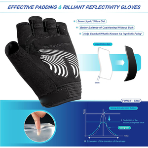 Gants de cyclisme respirants, gants de vélo absorbant les chocs avec coussinets en gel de silicone léger, gants de vélo antidérapants pour hommes et femmes - Product Image 3