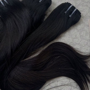 Máquina de 22 pulgadas para extensiones de cabello humano virgen indio de doble trama, puntas gruesas, doble densidad, 100 gramos, permable - Product Image 6