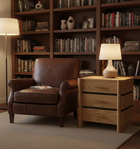 Nightstand 3 Drawer Solid Mango Bed <b>Frame</b> for Bedroom Indoor Wholesale Export Quality Home Furniture OEM ODM Wood Furniture - Product Image 5