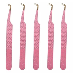 Ensemble de pinces à cils en acier inoxydable Ryzer Studio, 1 pièce, pointe incurvée et pointue, outils de beauté pour extensions de cils, maquillage et outils - Product Image 6