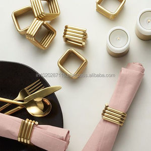 Elegant decorative rustic metal napkin <b>ring</b> for farmhouse dining table settings during <b>family</b> gatherings special celebrations - Product Image 5