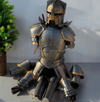 Moria Dwarf Dwarven Steel Knight Armor Suit Armor de cuerpo completo con Cuirass Pauldrons Brazers Greaves Helmet- Cosplay Cuerpo completo