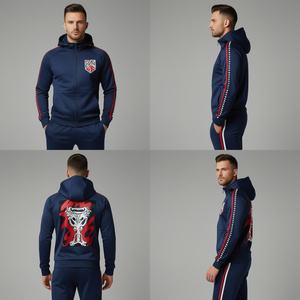 Survêtement en molleton de coton pour homme, vêtements de sport professionnels pour la salle de sport, l'entraînement et le jogging, qualité supérieure, taille et design personnalisés - Product Image 2