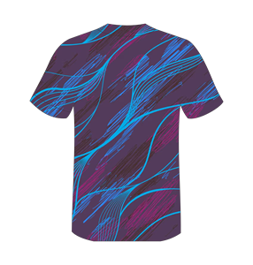Maillot de baseball personnalisé pour homme, violet et bleu, imprimé par sublimation, col en V, manches courtes, polyester anti-humidité, coupe classique - Product Image 6