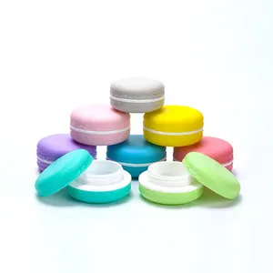 קופסת צלליות מיני צבעונית ריקה צנצנות שפתיים קרם דגימה מיכל קרם 5 גרם 10 גרם מקרון PP צנצנת פלסטיק