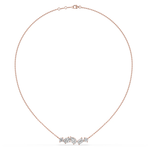 Brillante colgante de diamante de corte elegante de 2.9 quilates cultivado en laboratorio, plata 925 con oro, estilo único, ligero, colgante de compromiso para mujer. - Product Image 2