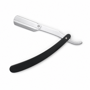 Professional Stainless Steel Straight Edge <b>Razor</b> Plastic for Men Barber Shop Shaving Tool <b>Single</b> <b>Blade</b> Manual Body Shaving - Product Image 2