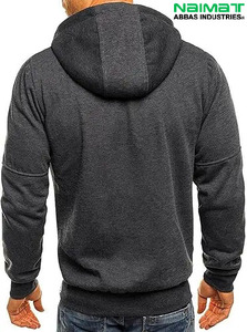 Sweat-shirt à capuche oversize de qualité supérieure pour homme, pull uni en molleton doux, vêtement d'extérieur chaud en polaire - Product Image 2