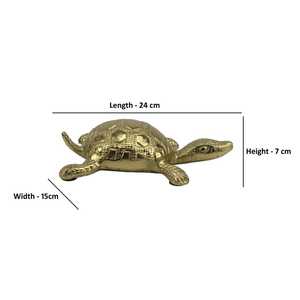 Jaffs Exports Aluminium Turtle Figurine Handmade Modern Eco-Friendly Traditional Animal Sculpture Tabletop <b>Decor</b> Living Room - Product Image 2