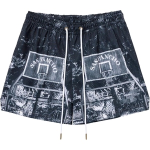 Shorts de sport pour homme, imprimés graphiques, en mesh léger, style basketball, respirants, pour l'entraînement en salle de sport, été - Product Image 1