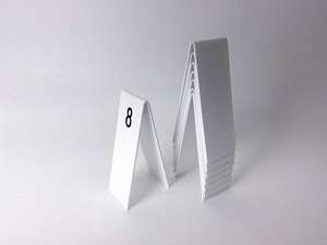 Metal <b>Table</b> Numbers: Modern Minimalist Restaurant <b>Table</b> Signs - Product Image 5