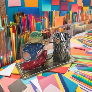 Organizador de Escritorio Metálico Premium Genius Hecho a Mano para Bolígrafos y Artículos de Papelería - Diseño Moderno Multifuncional Ecológico - Product Image 5