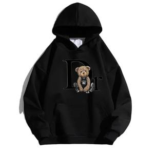 Men's Casual Pullover <b>Hoodie</b> with <b>Teddy</b> Bear Print Winter Fitness Sweatshirt in Street Style Wholesale - Product Image 1