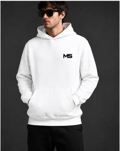 Sudadera con Capucha Blanca para Hombre Makersport, Corte Regular, Felpa de Algodón, Estilo Casual para Otoño, con Bolsillo Delantero y Logotipo Estampado - Product Image 5