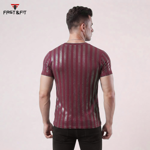 Professional Made Short Sleeves Casual Lightweight Summer Custom Logo Rhinestone <b>Knitted</b> 100% Cotton T Shirts Pakistan Popular - Product Image 5