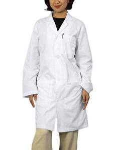 Blouse de laboratoire blanche tissée pour femme, uniforme d'hôpital, blouse de médecin, 3 poches, fermeture à boutons-pression, nom Aliana brodé - Product Image 2
