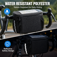 Sacoche de guidon de vélo résistante à l'eau avec fenêtre tactile pour téléphone en TPU, sacoche de rangement avant isolée pour vélo de route et VTT