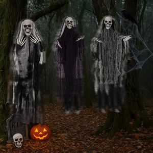 Paquete de 3 Esqueletos Fantasma Colgantes de Halloween, los Mejores Espectros para Decoraciones Festivas al Aire Libre - Product Image 3