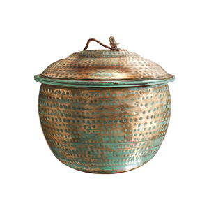 Pot de rangement pour tuyau d'arrosage en métal de qualité supérieure avec couvercle, support décoratif pour tuyau d'arrosage extérieur pour patio et jardin - Product Image 4