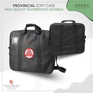 Estuche blando para mandil masónico con cierre de cremallera, emblema masónico del Arco Real, ligero, negro, estuche blando MM - Cordura - Product Image 3