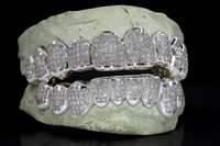 Orave Luxury Christian Diamond Grillz de Plata 925 con Corte Princesa, Escaneo Dental 3D, Proceso Rápido, Personalizado con Diamantes VVS, Invisible, para Hombre