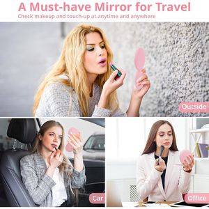 <b>Compact</b> Portable LED Lighted Makeup <b>Mirror</b> Travel Size Large 4.8 Wide Reflective Surface 1x/20x Magnification for Day-to-Day Rec - Product Image 5