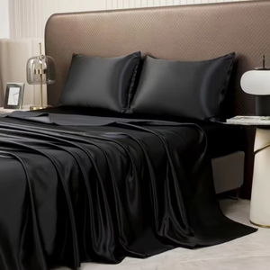 Juego de Sábanas de Satén de Calidad Hotelera, Suaves y Lujosas, Tejido Ecológico, 3 o 4 Piezas con Fundas de Almohada, para Dormitorio, Uso Doméstico, Tamaño XL - Product Image 4