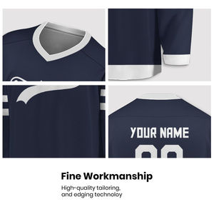 Camiseta de Hockey sobre Hielo Personalizada al por Mayor con el Último Diseño en Técnicas de Bordado e Impresión, Ropa Deportiva Activa para Entrenamiento en Equipo - Product Image 5