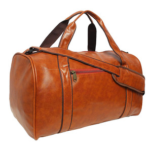 Sac de voyage unisexe en cuir véritable imperméable et tendance avec fermeture éclair, grande capacité, idéal pour les week-ends, double compartiment - Product Image 2