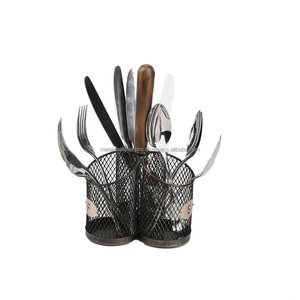 Couverts 3 pots en métal et fer galvanisé avec bord et poignée en cuivre imprimés à la main et personnalisés pour la décoration de la maison - Product Image 3