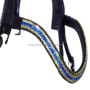 Bandas para cejas de caballo Banda para cejas de caballo ecuestre de cuero indio de la mejor calidad con cristales disponibles a un precio asequible y MOQ bajo - Product Image 1