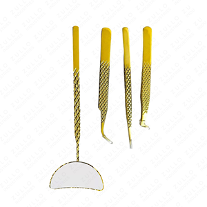 Eyelash Extension Tweezers Set Stainless Steel Pointed Tip Volume Lash <b>Tools</b> Mirror Finish Custom Logo Durable - Product Image 6