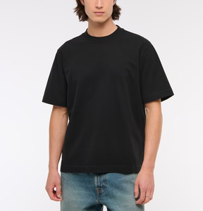 T-shirt à manches courtes pour homme, coupe ample oversize, grammage lourd 240 GSM, 100% coton, col rond vintage, épaules tombantes, uni, personnalisable avec logo - Product Image 1