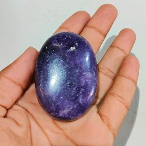 Pierre de Lepidolite Naturelle Polie Ovale, Cristal de Guérison, Pierre Précieuse Violette du Gujarat, Exportation de Cristaux Asy, Noël, Saint-Valentin - Product Image 3