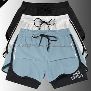 Marca Popular Y3K, Pantalones Cortos Deportivos de Poliéster de Doble Capa para Hombre, para Gimnasio, Yoga, Correr, Playa, Natación, Verano, Lote al por Mayor - Product Image 4