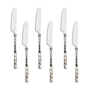 Couteau de table en acier inoxydable en laiton massif à petite poignée fait à la main en métal argenté Couverts royaux Ensemble de couteaux de table en métal - Product Image 4