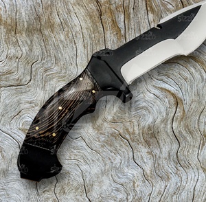 Couteau de survie Bowie de style Rambo en acier D2 fait main de 12 pouces, couteau à lame fixe pour la chasse et le camping avec étui en cuir, meilleur cadeau - Product Image 3